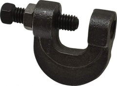 Empire - 3/4" Max Flange Thickness, 1/2" Rod C-Clamp with Locknut - 500 Lb Capacity, Ductile Iron - Top Tool & Supply