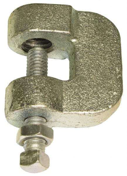 Empire - 3/4" Max Flange Thickness, 5/8" Rod C-Clamp with Locknut - 550 Lb Capacity, Ductile Iron - Top Tool & Supply