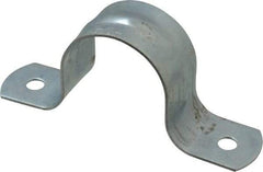 Empire - 1-1/4 Pipe, Carbon Steel, Galvanized Pipe, Conduit or Tube Strap - 2 Mounting Holes - Top Tool & Supply