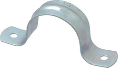 Empire - 1-1/2 Pipe, Carbon Steel, Galvanized Pipe, Conduit or Tube Strap - 2 Mounting Holes - Top Tool & Supply