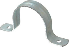 Empire - 2-1/2 Pipe, Carbon Steel, Galvanized Pipe, Conduit or Tube Strap - 2 Mounting Holes - Top Tool & Supply