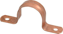 Empire - 1 Pipe, Carbon Steel, Copper Plated Pipe, Conduit or Tube Strap - 2 Mounting Holes - Top Tool & Supply