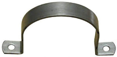 Empire - 1-1/4 Pipe, Grade 304 Stainless Steel, Pipe, Conduit or Tube Strap - 2 Mounting Holes - Top Tool & Supply