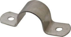 Empire - 3/4 Pipe, Grade 304 Stainless Steel, Pipe, Conduit or Tube Strap - 2 Mounting Holes - Top Tool & Supply