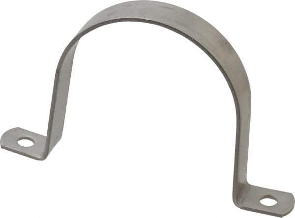 Empire - 3 Pipe, Grade 304 Stainless Steel, Pipe, Conduit or Tube Strap - 2 Mounting Holes - Top Tool & Supply