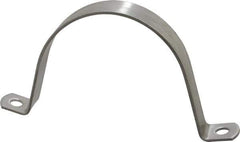 Empire - 4 Pipe, Grade 304 Stainless Steel, Pipe, Conduit or Tube Strap - 2 Mounting Holes - Top Tool & Supply