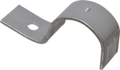 Empire - 1-1/4" Pipe, Carbon Steel, Electro Galvanized" Pipe or Conduit Strap - 1 Mounting Hole - Top Tool & Supply