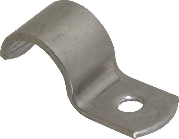 Empire - 1/2" Pipe, Grade 304 Stainless Steel," Pipe or Conduit Strap - 1 Mounting Hole - Top Tool & Supply