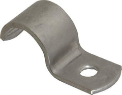 Empire - 1/2" Pipe, Grade 304 Stainless Steel," Pipe or Conduit Strap - 1 Mounting Hole - Top Tool & Supply