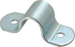 Empire - 1/2 Pipe, Carbon Steel, Electro Galvanized Pipe or Tube Strap - 2 Mounting Holes - Top Tool & Supply