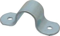 Empire - 3/4 Pipe, Carbon Steel, Electro Galvanized Pipe or Tube Strap - 2 Mounting Holes - Top Tool & Supply