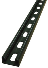 Empire - 10' Long x 1-5/8" Wide x 13/16" High, 14 Gauge, Carbon Steel, Punched Framing Channel & Strut - Green Painted - Top Tool & Supply