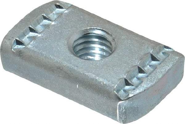 Empire - 3/8" Rod, Electro Galvanized Carbon Steel Strut Nut - Used for Attaching Hanger Rod or Other Accessories to Strut - Top Tool & Supply