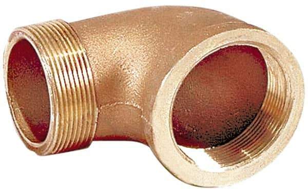 Merit Brass - Class 125, 1-1/2" Internal Pipe, Brass 90° Street Elbow - FBSPT x MBSPT - Top Tool & Supply