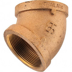 Merit Brass - Class 125, 2" Internal Pipe, Brass 45° Street Elbow - FNPT x FNPT - Top Tool & Supply