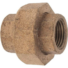 Merit Brass - Class 125, 1/2" Internal Pipe, Brass Union - FNPT x FNPT - Top Tool & Supply