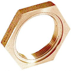 Merit Brass - Class 125, 1/4" Internal Pipe, Lead Free Brass Locknut - FNPT - Top Tool & Supply