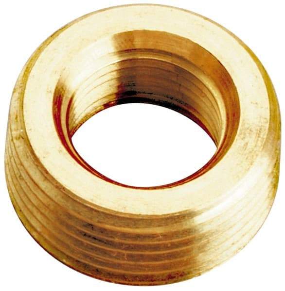 Merit Brass - Class 125, 3/8 x 1/4" Internal Pipe, Lead Free Brass Face Bushing - MNPT x FNPT - Top Tool & Supply