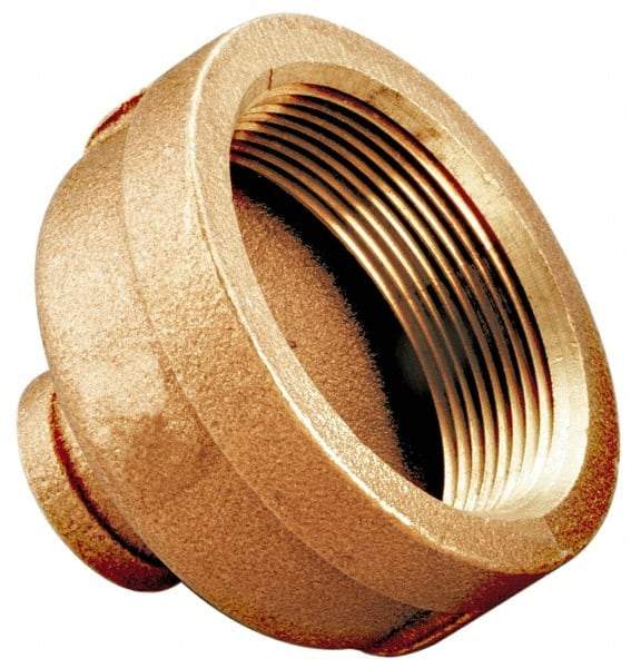 Merit Brass - Class 125, 1-1/2 x 1-1/4" Internal Pipe, Brass Reducing Coupling - FBSPT x FBSPT - Top Tool & Supply