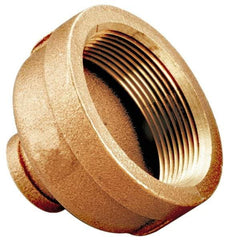 Merit Brass - Class 125, 1-1/2 x 3/4" Internal Pipe, Brass Reducing Coupling - FBSPT x FBSPT - Top Tool & Supply