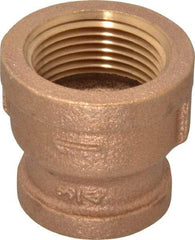 Merit Brass - Class 125, 1 x 3/4" Internal Pipe, Brass Reducing Coupling - FNPT x FNPT - Top Tool & Supply