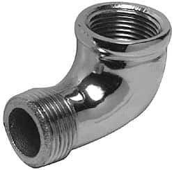 Merit Brass - Class 125, 1" Internal Pipe, Red Brass & Chrome 90° Street Elbow - FNPT x MNPT - Top Tool & Supply