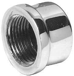 Merit Brass - Class 125, 1/2" Internal Pipe, Red Brass & Chrome End Cap - FNPT - Top Tool & Supply