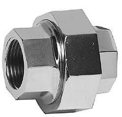 Merit Brass - Class 125, 1/4" Internal Pipe, Red Brass & Chrome Union - FNPT x FNPT - Top Tool & Supply