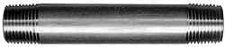 Merit Brass - Schedule 80, 2" Pipe x 120" Long, Grade 304 Stainless Steel Pipe Nipple - Seamless & Threaded - Top Tool & Supply