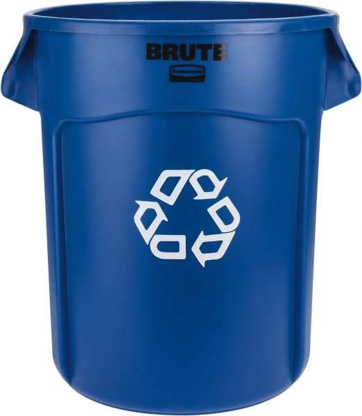 Rubbermaid - 20 Gal Blue Round Recycling Container - Polyethylene, 22-7/8" High - Top Tool & Supply