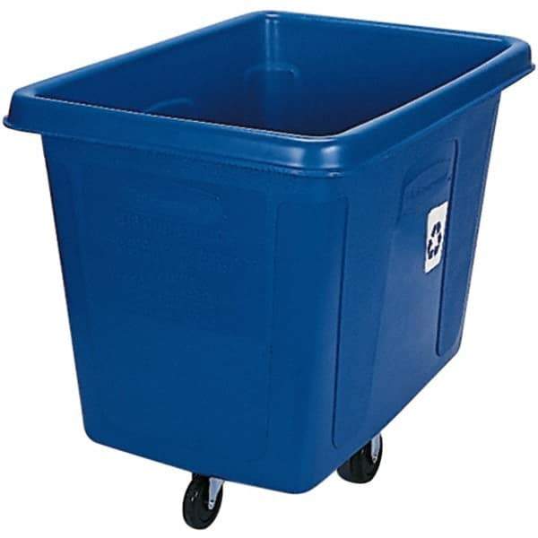 Rubbermaid - 16 Cu Ft Blue Rectangle Recycling Container - Polyethylene, 37" High x 43-3/4" Long x 31" Wide - Top Tool & Supply