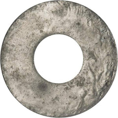 Value Collection - 7/16" Screw, Grade 2 Steel USS Flat Washer - 0.495" ID x 1.28" OD, 0.104" Thick, Galvanized Finish - Top Tool & Supply