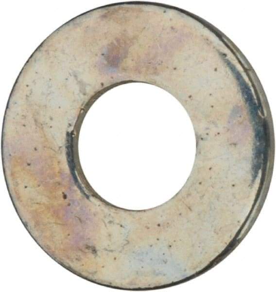 Value Collection - #2 Screw, Grade 2 Steel SAE Flat Washer - 3/32" ID x 7/32" OD, 0.021" Thick, Zinc-Plated Finish - Top Tool & Supply