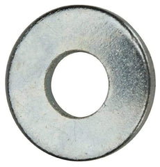 Value Collection - #4 Screw, Grade 2 Steel SAE Flat Washer - 1/8" ID x 5/16" OD, 0.04" Thick, Zinc-Plated Finish - Top Tool & Supply