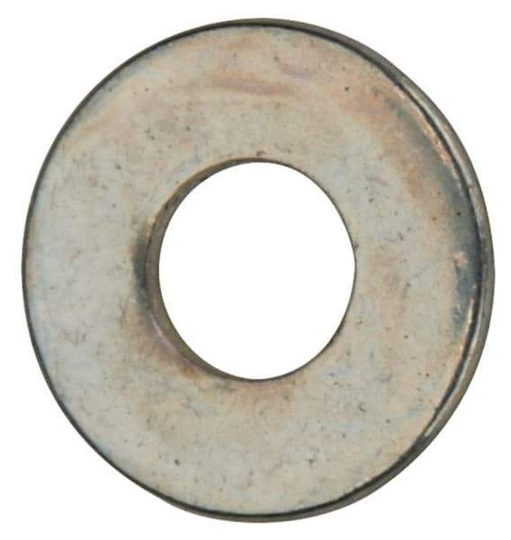 Value Collection - #2 Screw, Grade 2 Steel SAE Flat Washer - 3/32" ID x 7/32" OD, 0.021" Thick, Zinc-Plated Finish - Top Tool & Supply