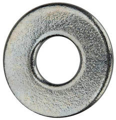 Value Collection - #6 Screw, Grade 2 Steel SAE Flat Washer - 5/32" ID x 3/8" OD, 0.065" Thick, Zinc-Plated Finish - Top Tool & Supply