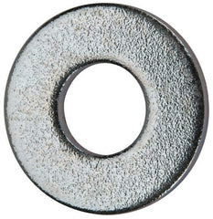 Value Collection - #10 Screw, Grade 2 Steel SAE Flat Washer - 7/32" ID x 1/2" OD, 0.065" Thick, Zinc-Plated Finish - Top Tool & Supply