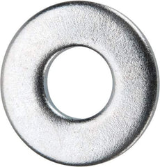 Value Collection - #10 Screw, Grade 2 Steel USS Flat Washer - 0.245" ID x 0.577" OD, 0.065" Thick, Zinc-Plated Finish - Top Tool & Supply