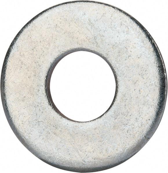 Value Collection - 3/4" Screw, Grade 2 Steel USS Flat Washer - 0.805" ID x 2.03" OD, 0.177" Thick, Zinc-Plated Finish - Top Tool & Supply