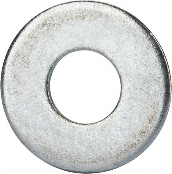 Value Collection - 7/8" Screw, Grade 2 Steel USS Flat Washer - 0.931" ID x 2.28" OD, 0.192" Thick, Zinc-Plated Finish - Top Tool & Supply