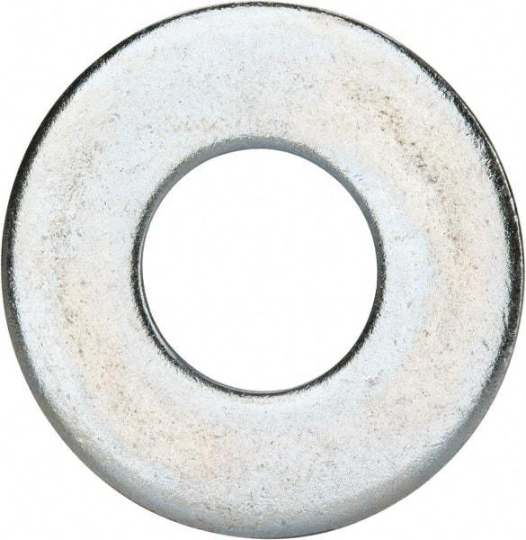 Value Collection - 1-1/8" Screw, Grade 2 Steel USS Flat Washer - 1.243" ID x 2.78" OD, 0.192" Thick, Zinc-Plated Finish - Top Tool & Supply