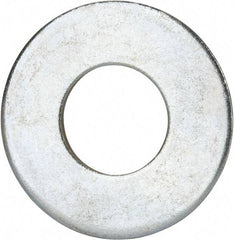 Value Collection - 1-1/4" Screw, Grade 2 Steel USS Flat Washer - 1.368" ID x 3.03" OD, 0.192" Thick, Zinc-Plated Finish - Top Tool & Supply