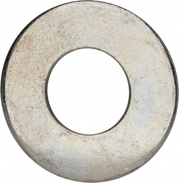 Value Collection - 1-1/2" Screw, Grade 2 Steel USS Flat Washer - 1.615" ID x 3.545" OD, 0.213" Thick, Zinc-Plated Finish - Top Tool & Supply