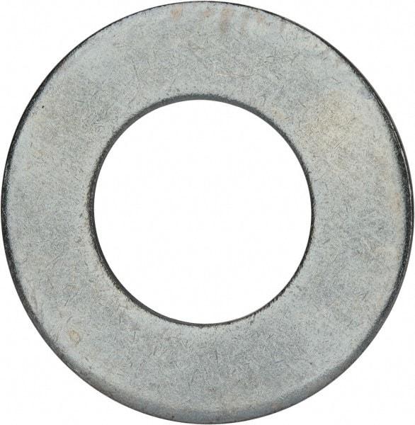 Value Collection - 2-1/2" Screw, Grade 2 Steel USS Flat Washer - 2.615" ID x 5.045" OD, 0.28" Thick, Zinc-Plated Finish - Top Tool & Supply