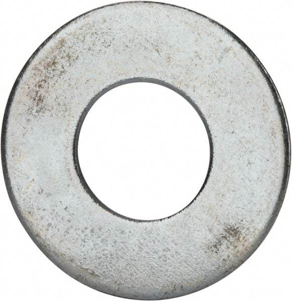 Value Collection - 1-1/2" Screw, Grade 2 Steel USS Flat Washer - 1.615" ID x 3.545" OD, 0.213" Thick, Zinc-Plated Finish - Top Tool & Supply