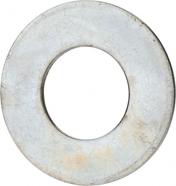 Value Collection - 2-1/4" Screw, Grade 2 Steel USS Flat Washer - 2.365" ID x 4.795" OD, 0.248" Thick, Zinc-Plated Finish - Top Tool & Supply