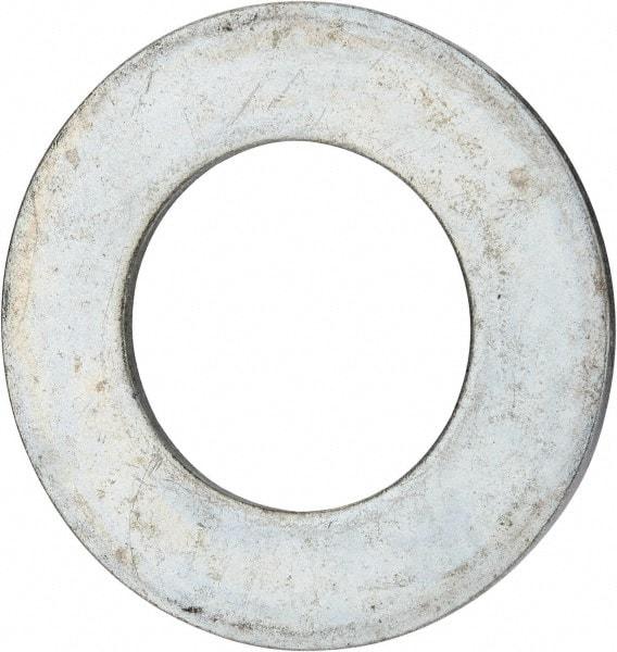 Value Collection - 3" Screw, Grade 2 Steel USS Flat Washer - 3.115" ID x 5.565" OD, 0.327" Thick, Zinc-Plated Finish - Top Tool & Supply