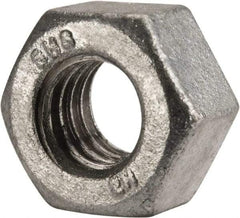 Value Collection - 7/16-14 UNC Steel Right Hand Heavy Hex Nut - 3/4" Across Flats, 27/64" High, Galvanized Finish - Top Tool & Supply