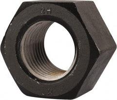 Value Collection - 2-1/2 - 4 UNC Steel Right Hand Heavy Hex Nut - 3-7/8" Across Flats, 2-29/64" High, Uncoated, 2B Class of Fit - Top Tool & Supply