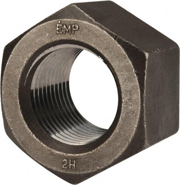 Value Collection - 3-4 UNC Steel Right Hand Heavy Hex Nut - 4-5/8" Across Flats, 2-61/64" High, Uncoated, 2B Class of Fit - Top Tool & Supply